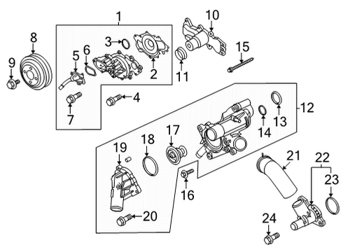 2023 Ford F-150 PUMP ASY - WATER Diagram for ML3Z-8501-B