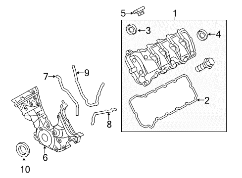 2021 Ford Mustang Valve & Timing Covers Diagram 2