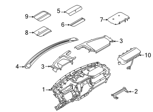 2023 Ford F-150 Instrument Panel Components Diagram 7
