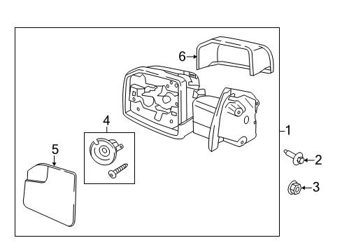 2020 Ford F-150 Outside Mirrors Diagram 10