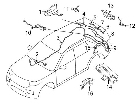 2021 Ford Explorer PANEL - RADIO CONTROL Diagram for LB5Z-18C858-C