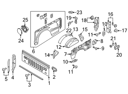 2022 Ford F-150 Front & Side Panels Diagram 4