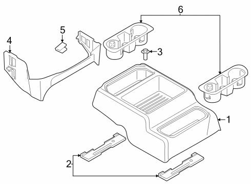 2023 Ford F-250 Super Duty Front Console Diagram 2
