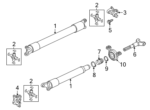 2022 Ford Expedition Drive Shaft - Rear Diagram 2