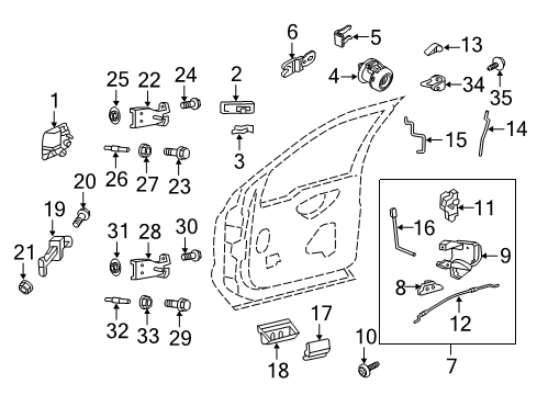 1985 Ford Tempo Nut - Adjusting Screw Diagram for -N621906-S438