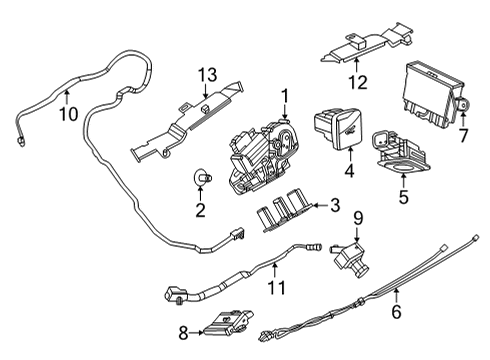 2022 Ford Mustang Mach-E Lock & Hardware Diagram 2