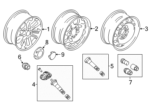 2023 Ford Expedition Wheels Diagram 1