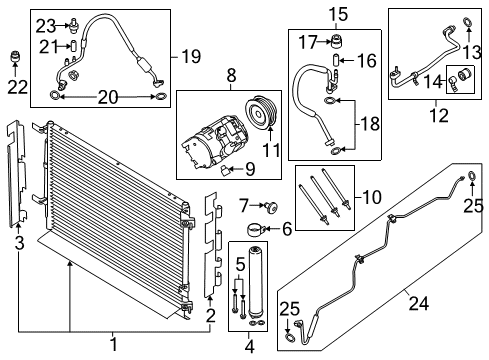 1992 Mercury Topaz Tube Assembly Diagram for JR3Z-19972-C