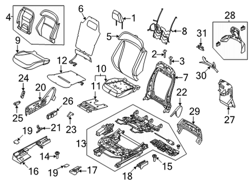 2021 Ford Mustang Mach-E ADJUSTER Diagram for MU5Z-1565500-C