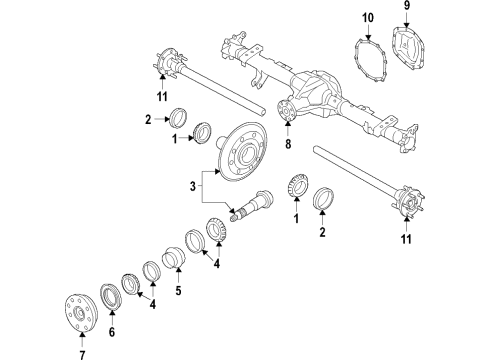 2023 Ford Bronco Rear Axle, Differential, Propeller Shaft Diagram 2