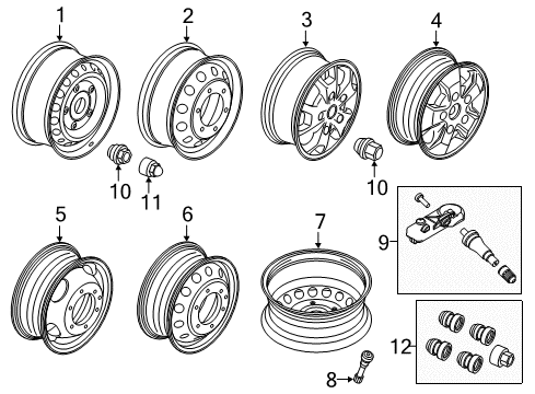 2022 Ford Transit 350 Wheels Diagram