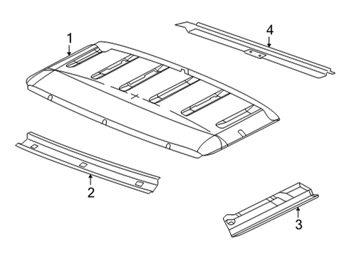 2022 Ford E-350/E-350 Super Duty Roof & Components Diagram