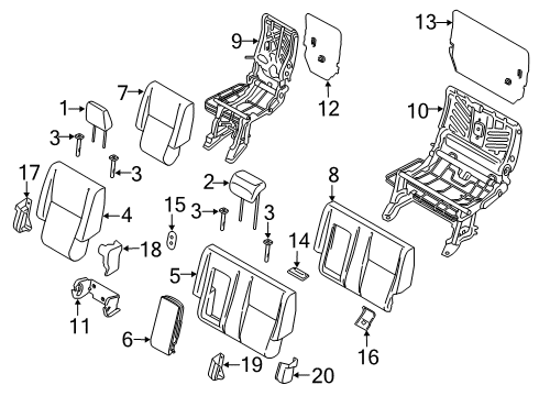 2021 Ford Transit Connect Second Row Seats Diagram 3