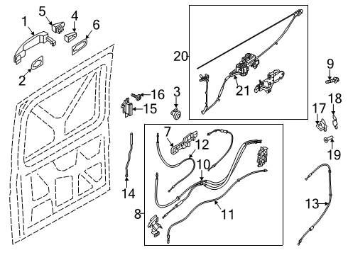 2021 Ford Transit LATCH Diagram for LK4Z-61264A00-L