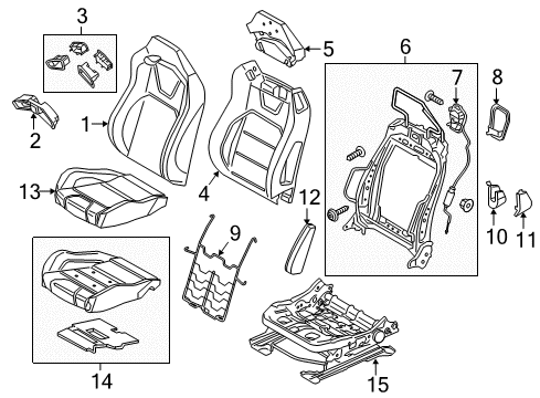 2021 Ford Mustang Front Seat Components Diagram 10