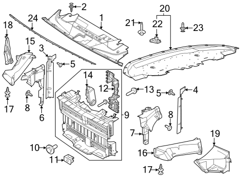 2024 Ford Mustang DEFLECTOR Diagram for PR3Z-8311-C