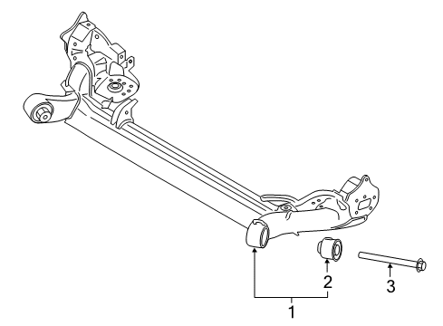 2020 Ford EcoSport Rear Suspension Components, Lower Control Arm, Upper Control Arm, Stabilizer Bar Diagram 2