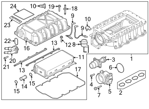 2023 Ford F-150 Supercharger & Components Diagram