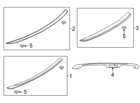 KIT - REAR SPOILER Diagram for KR3Z-6344210-AB