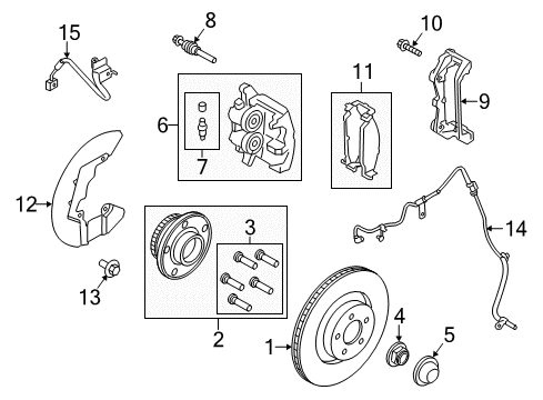 1989 Mercury Topaz ROTOR ASY - BRAKE Diagram for KR3Z-1125-J