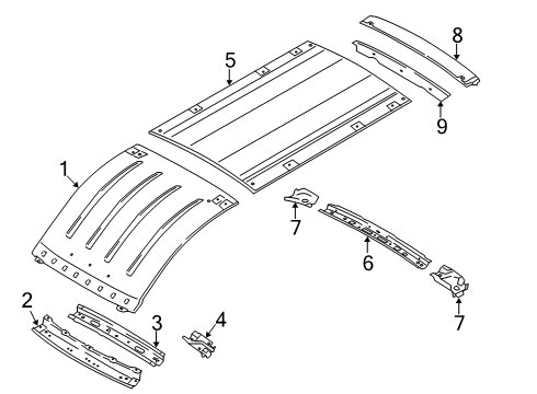 2020 Ford Transit 250 Roof & Components Diagram 3