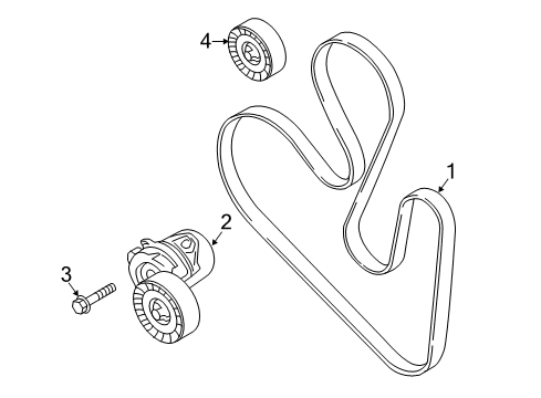 2020 Ford Edge Belts & Pulleys Diagram 2