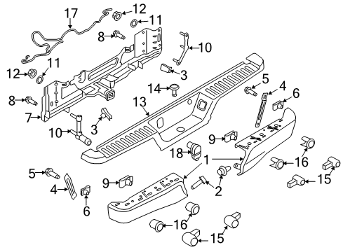 2020 Ford F-150 Rear Bumper Diagram 1