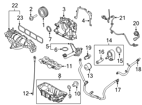 1994 Ford Thunderbird Heater Assembly Diagram for AE8Z-6A051-B