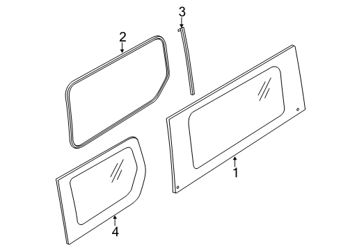 2020 Ford Transit Connect Side Panel - Glass & Hardware Diagram 8