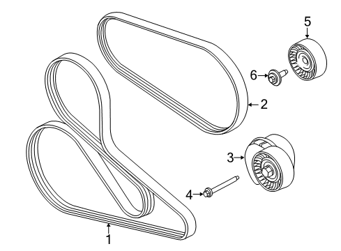 2020 Ford Mustang Belts & Pulleys Diagram 4