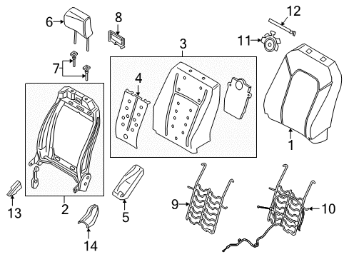 2023 Ford Expedition Front Seat Components Diagram 1