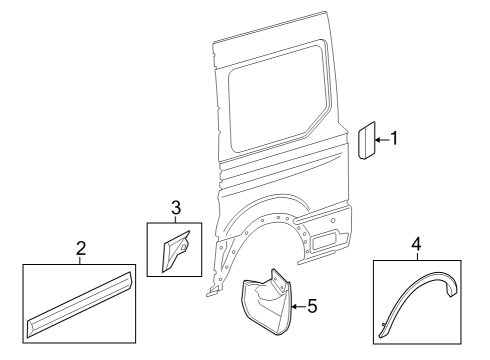2022 Ford E-Transit Exterior Trim - Side Panel Diagram 5