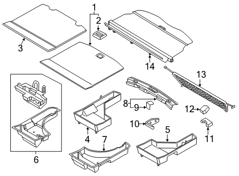 2022 Lincoln Nautilus Interior Trim - Rear Body Diagram
