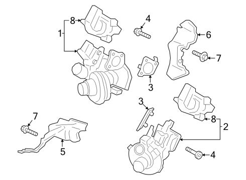 2022 Ford Expedition Turbocharger & Components Diagram