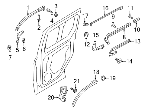 2022 Ford Transit Connect Door Hardware Diagram 3