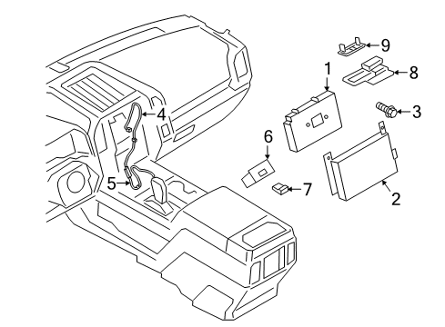 2020 Ford F-150 Navigation System Components Diagram