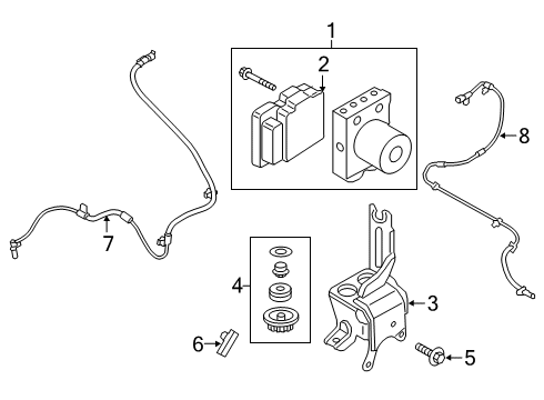 2020 Lincoln Navigator ABS Components Diagram