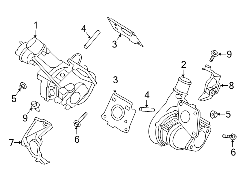 2020 Ford Explorer Turbocharger & Components Diagram 1