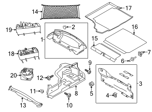 2021 Ford Mustang Interior Trim - Rear Body Diagram 1