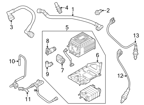 2024 Ford F-350 Super Duty HOSE - FUEL VAPOUR Diagram for LC3Z-9G297-D