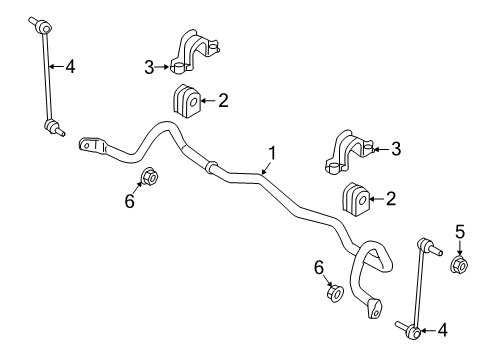 2021 Lincoln Nautilus Stabilizer Bar & Components - Front Diagram