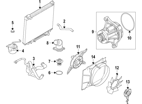 PUMP ASY - WATER Diagram for AL3Z-8501-D