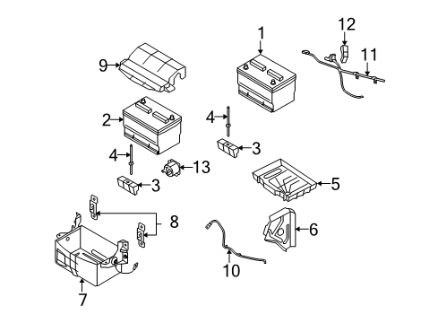 1990 Ford Ranger TRAY ASY - BATTERY Diagram for 3C2Z-10732-A