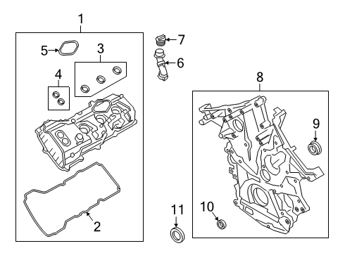 2022 Ford Police Interceptor Utility Valve & Timing Covers Diagram 2