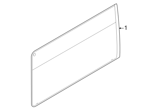 2023 Ford E-Transit Glass - Side Door Diagram 2