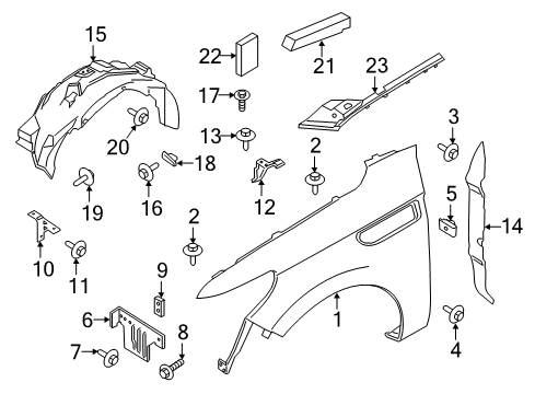 2023 Lincoln Navigator Fender & Components Diagram