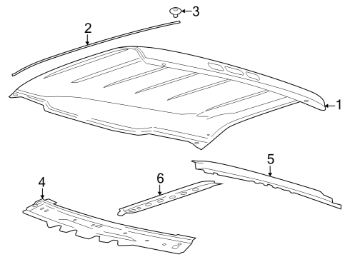 2023 Ford F-250 Super Duty Roof & Components Diagram 3