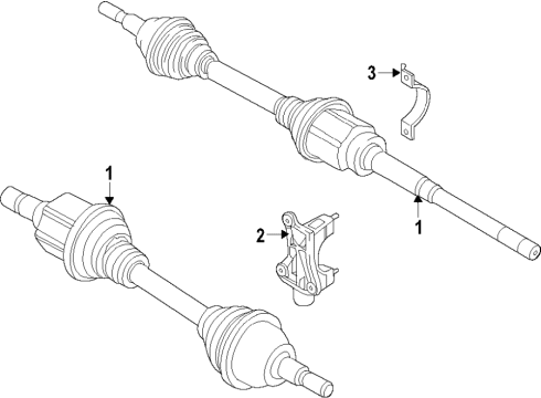 2020 Lincoln Nautilus Axle Shafts & Joints, Drive Axles Diagram