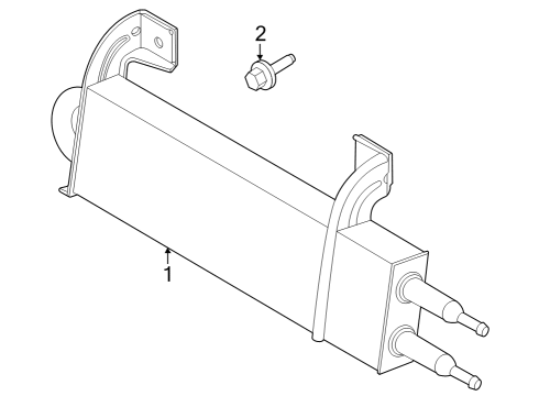 2023 Ford F-250 Super Duty Power Steering Oil Cooler Diagram 1