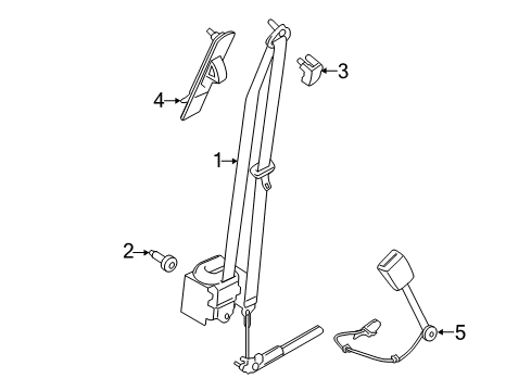 2022 Ford EcoSport Front Seat Belts Diagram